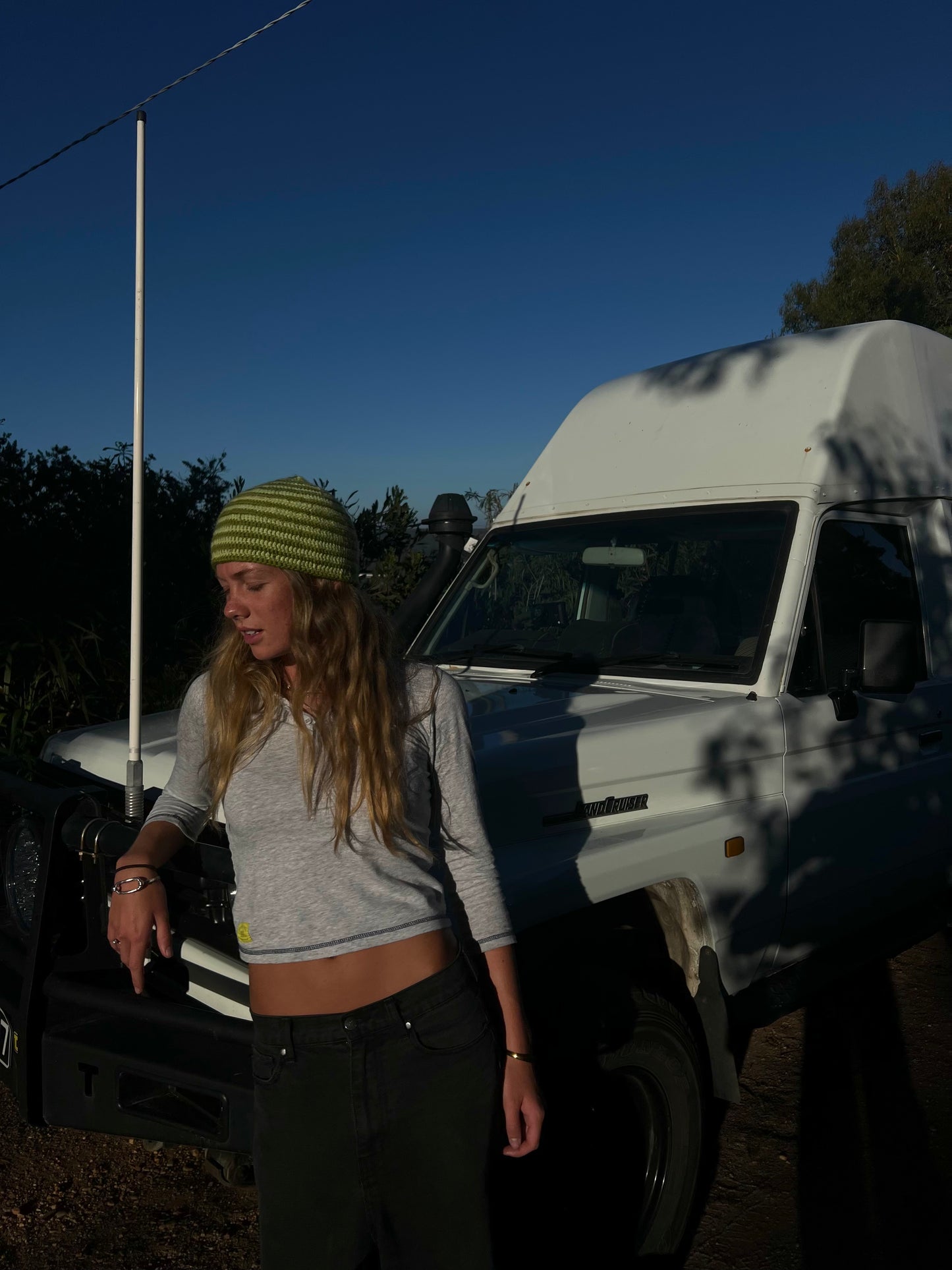 Skull Cap Beanie: Sage